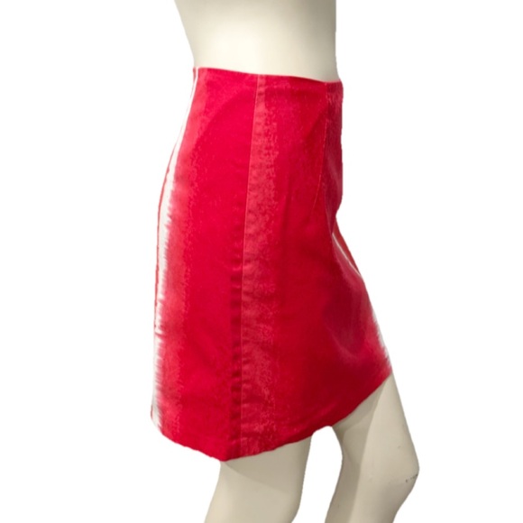 Tahari Women’s Pink Red Ombré Abstract Print Pencil Skirt Size A (S/4-6) Lined - Picture 3 of 11